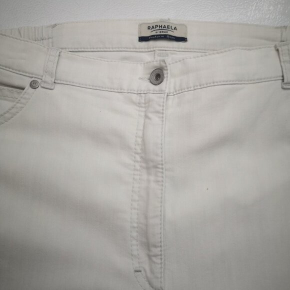 Raphaela by Brax Proform Slim Ladies Size 18R Rosanna Rocket Off White Pants - Picture 9 of 14